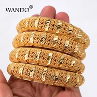 wando trendy 4pcslot ethiopiandubaiafricanfrancejewelry gold color bangles jewelry gold banglesbracelets for women gifts