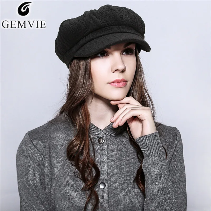 GEMVIE/осенне зимние шапки для женщин теплый вязаный берет девочек повседневная