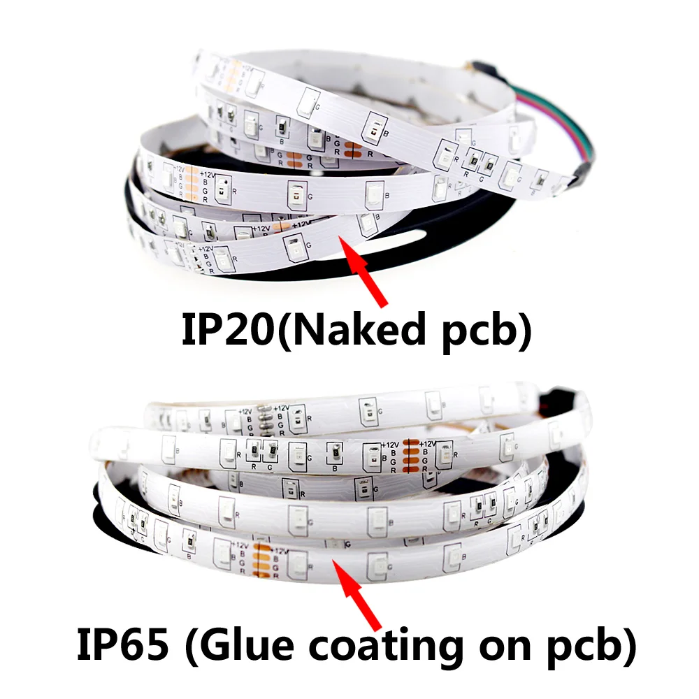 Светодиодный светильник Rgb 12 в 5 м Smd 2835 Rgb светодиодный светильник водонепроницаемая лента Fita Led RGB Epistar 60 светодиодов/м Светодиодная лента 12 В