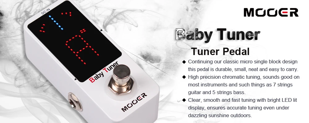 Mooer детский тюнер гитарная педаль Stomp Box
