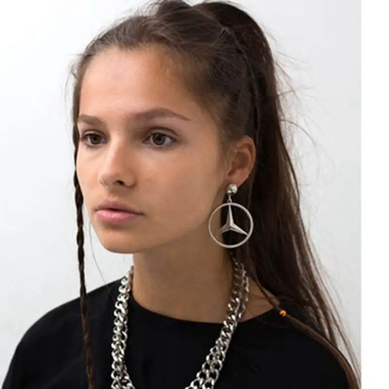 Модное большое кольцо Элегантные Простые серьги 2 цвета аксессуары оптовая