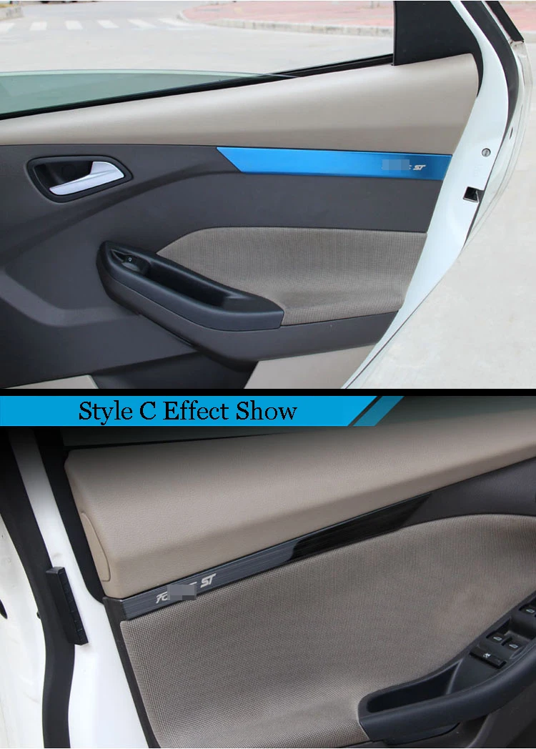 Для Ford Focus MK3 2012 2013 планка для межкомнатных дверей, планка для ручки, Формовочная крышка, накладка, наклейка, аксессуары для автомобиля