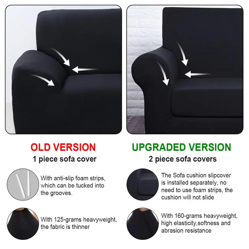 Стрейч диван Slipcover 2-шт. Диван-крышка мебель протектор диване Микро волокно супер мягкий прочный с эластичным дном
