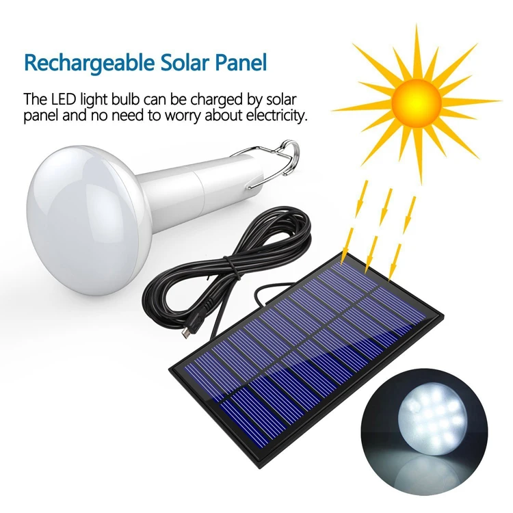 

Portable Solar Light Solar Powered Energy Lamp LED Bulb for Outdoors Camping Light Tent Solar Lamps Lighting Fixture