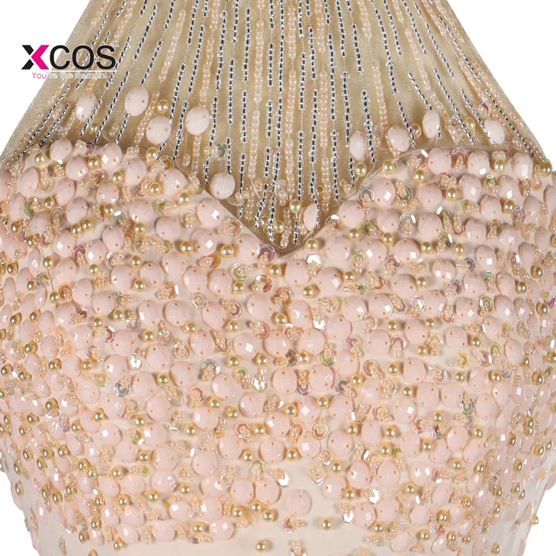 Платье на бретельках с бисером и жемчужинами два предмета платье для выпускного