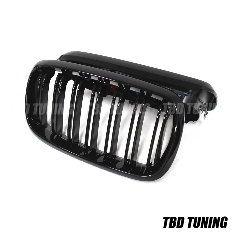 Для BMW X5 F15 X5M F85 X6 F16 X6M F86 двойной рейки передняя решетка глянцевый черный и три Цвет