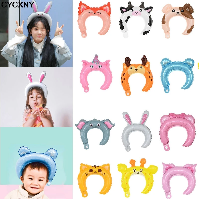 5/10 шт. фольгированная повязка на голову с изображением животных|Воздушные шары и