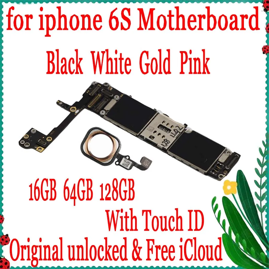 Материнская плата для iPhone 6 S материнская с Touch ID оригинальная разблокированная