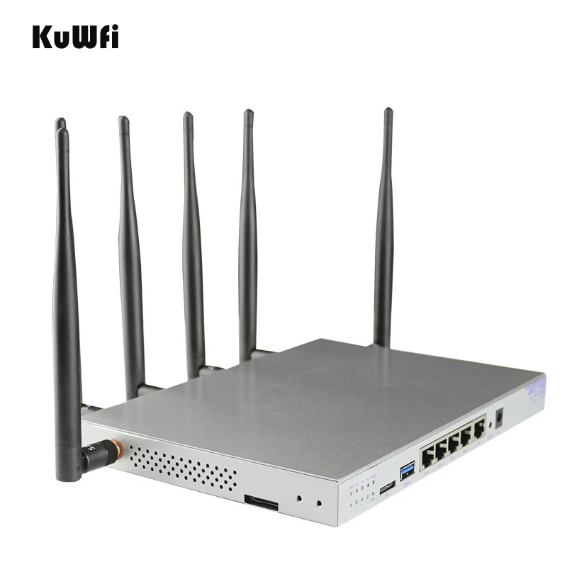 4G сим карты Wi Fi маршрутизатор OpenWrt 1200 Мбит/с 2 4 г 5G Dual Band MT7621 Gigabit Порты и разъёмы