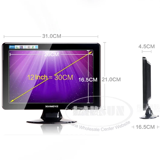 Портативный ЖК дисплей TFT 1280x800 12 дюймов с подставкой|camera vga|micoscopeinput |