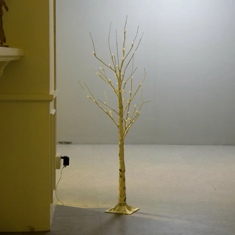 Лидер продаж 2019 светодиодные серебряные огни в виде веточки из березы теплый