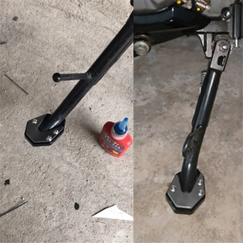 Motorcycle CNC Side Stand Kickstand Kick Stank Extension Foot Plate Pad For Suzuki GW250 Inazuma 2011-2015 GSX250 GSX250R DL250 |