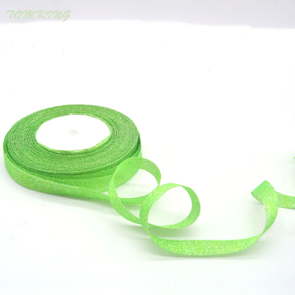 Брендовая Высококачественная зеленая Блестящая лента 6 мм/10 мм/15 мм/20 мм/25 мм/40 мм