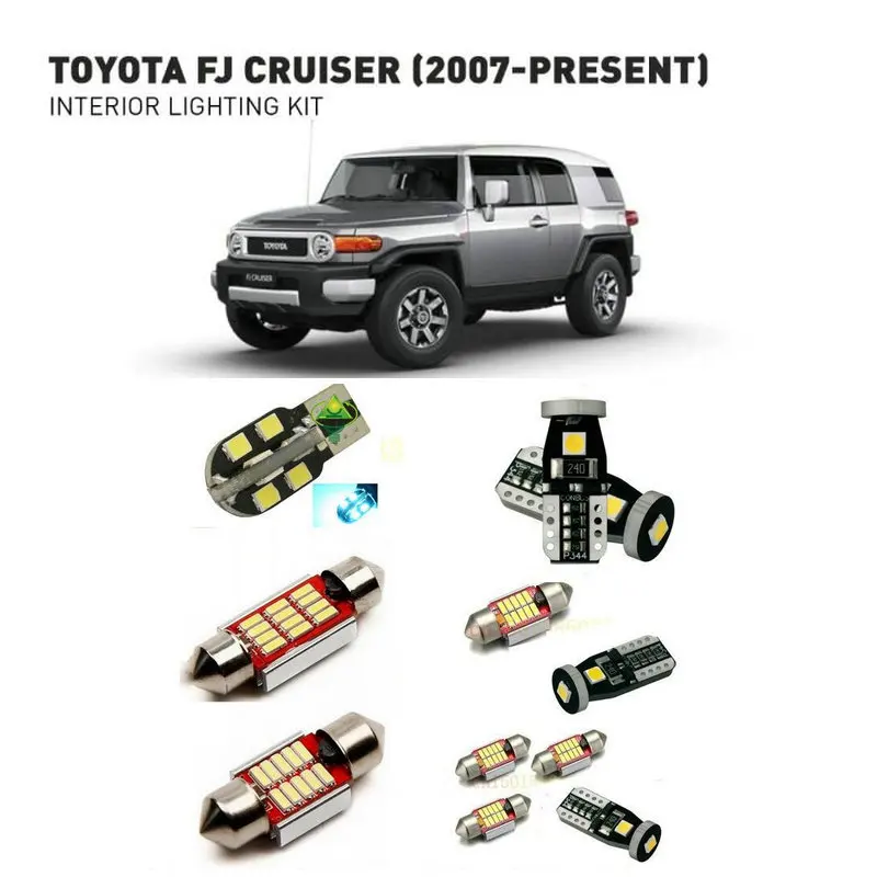 Светодиодные внутренние фары для Toyota fj cruiser 2007 + 6 шт. светодиодные автомобилей