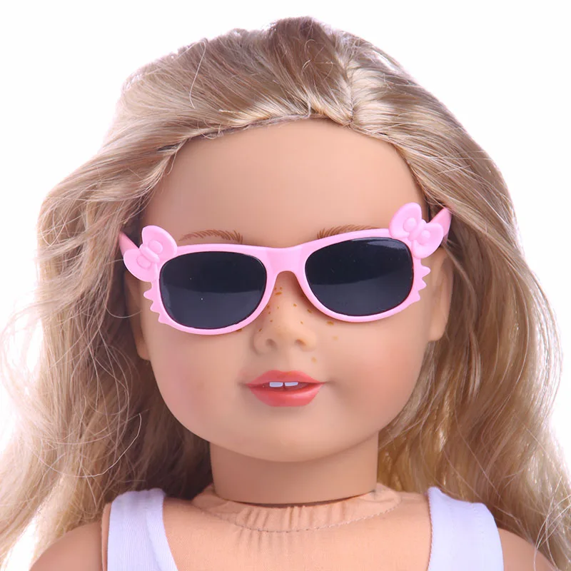 Оправа с бантом модные очки подходят для куклы аксессуары 18 дюймов|american girl