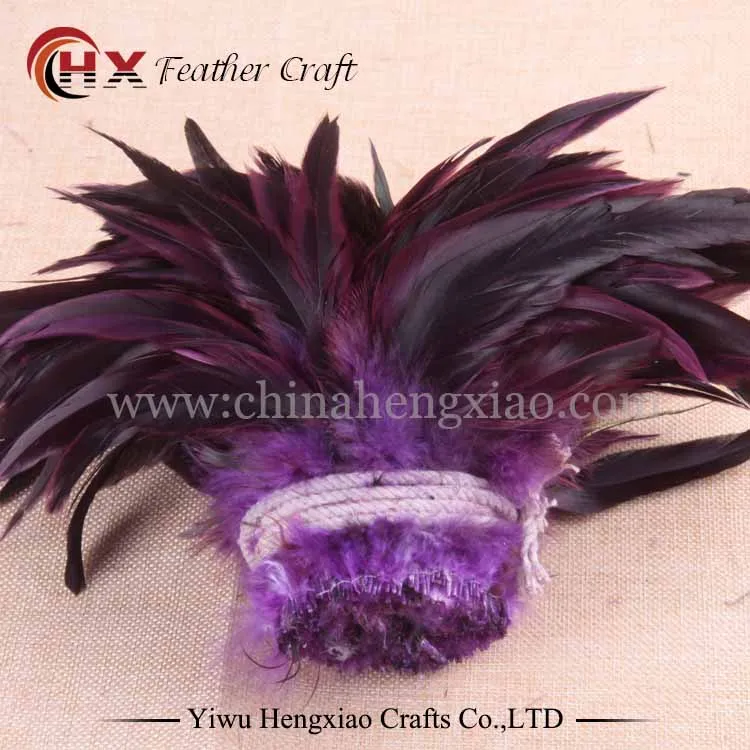 purple 100 перья для рукоделия шт./лот дешевые перо фазана,13-20cm, натуральный цвет Петух Перья куриное перо ювелирные изделия - Цвет: purple