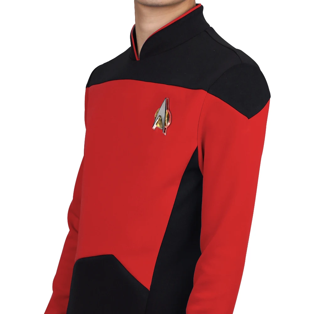 Star TNG красная рубашка нового поколения для путешествий Униформа костюм косплея