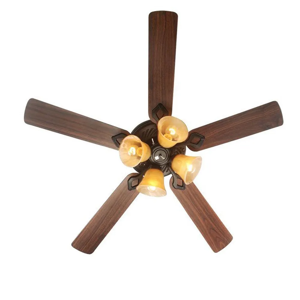 52&quot Modern European Ceiling Fan Lamp Brown Wooden fan blade Study room Lighting Fixtures Glass Living Room Light | Лампы и