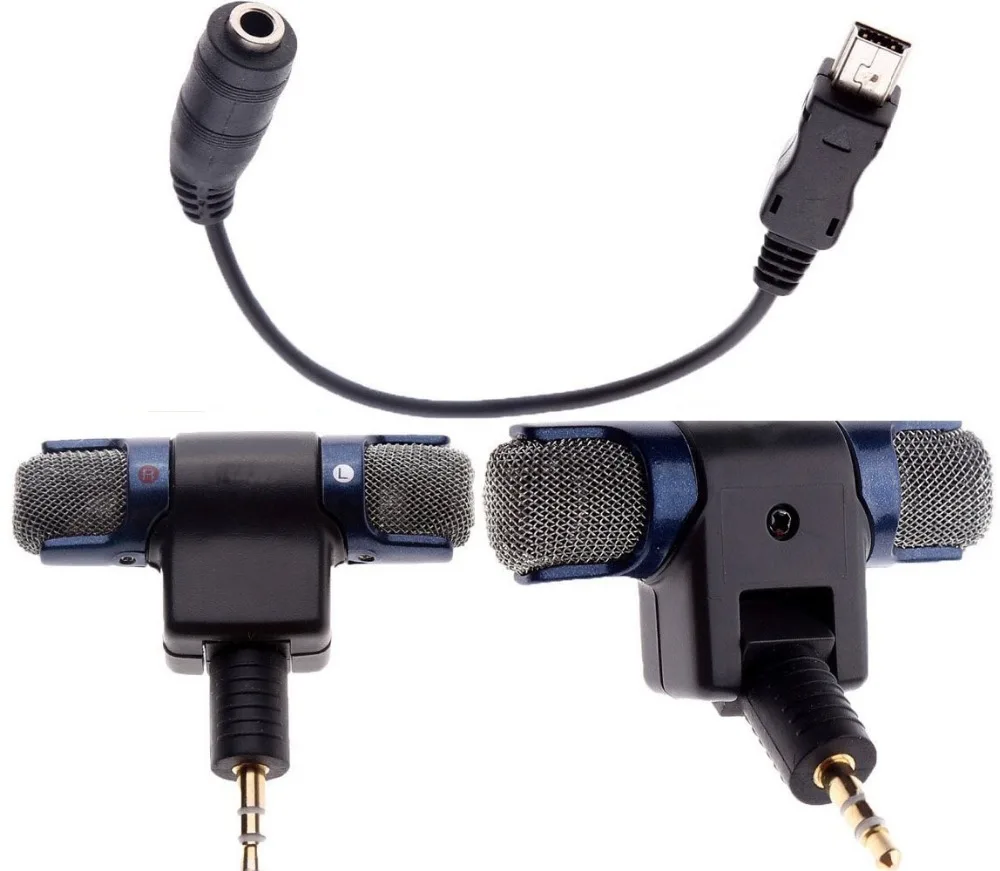 Внешний стерео микрофон для Go pro Аксессуары микро телефон 3,5 мм мини USB кабель адаптер для GoPro Hero 4 3 3+ микрофон
