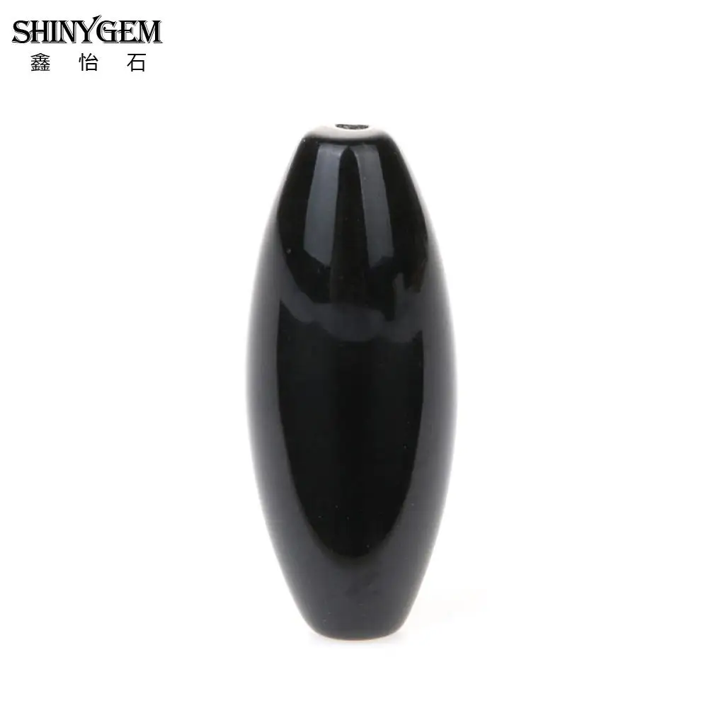 ShinyGem Горячая продажа черные обсидиановые бусины тонкий столбик натуральный