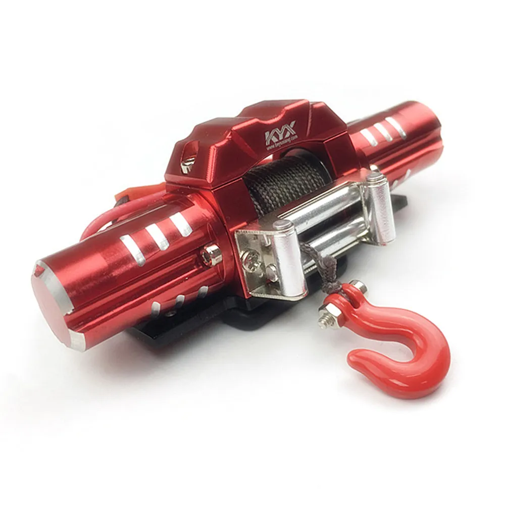 Металлическая силовая лебедка с двойным двигателем металлическая для 1/10