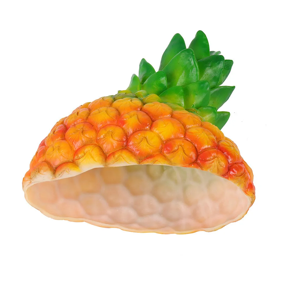 Adult Halloween Carnival Party Fancy Pineapple Silicone Simulation Mask Headgear Cosplay Cartoon Funny Fruit Costume Hats Prop |