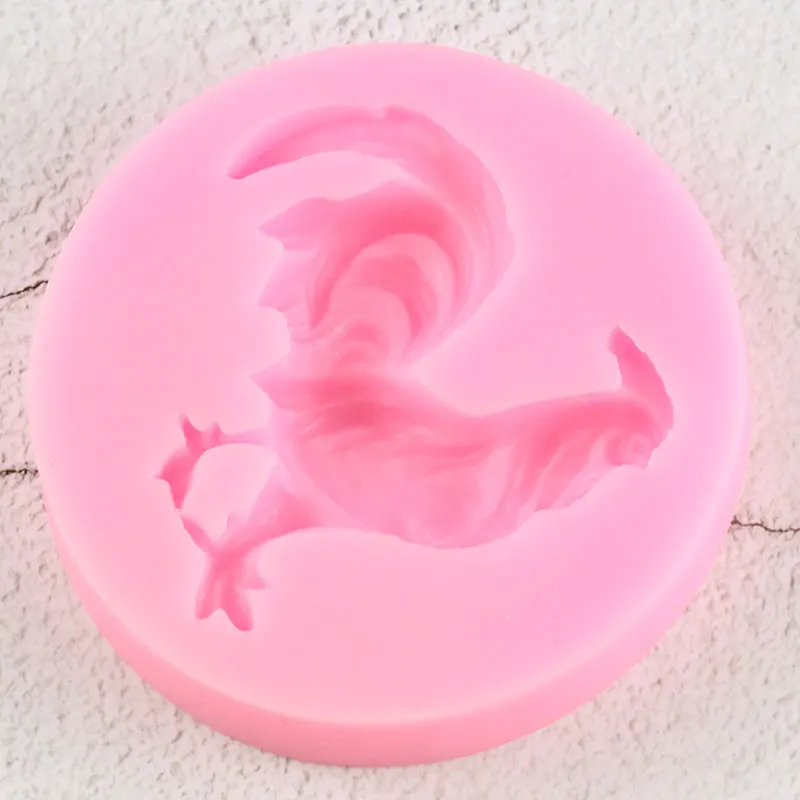 3D петух помадка формы животных торт Силиконовая форма украшения торта