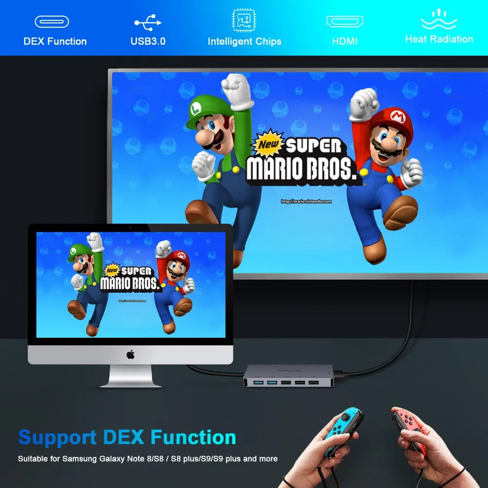 Oneodio 7/11 в 1 usb-хаб C концентратор USB Мульти USB 2,0 3,0 4K HDMI адаптер док-станция для MacBook Pro Аксессуары USB-C Тип C сплиттер