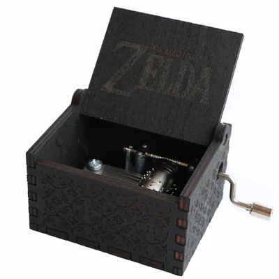 Zelda-BK Креативная антикварная резная деревянная коробка для игры престолов Harri Star Wars Музыкальная шкатулка Рождественский подарок на год подарок на день рождения - Цвет: Zelda-BK