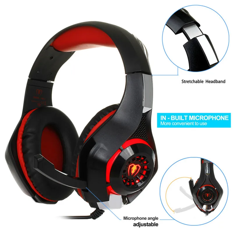 KuWfi Проводные Игровые наушники игровая гарнитура Xbox One с микрофоном для ПК/PS4