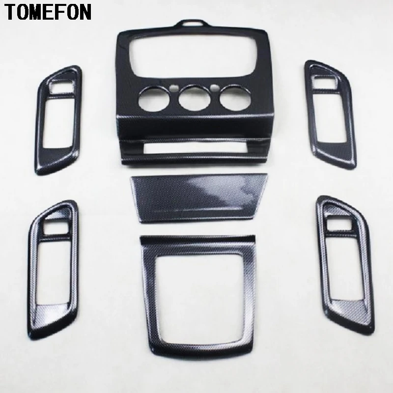TOMEFON 7 шт. для Ford Focus 2009 2010 2011 ABS углеродное волокно краска внутренняя дверная ручка