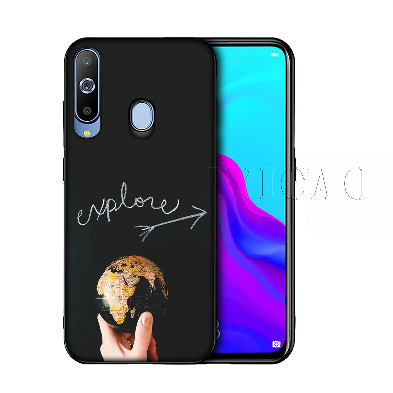 IYICAO Компас Карта мира звезда Силиконовая Мягкий чехол для samsung Galaxy A10 A30 A40 A50 A70 M10 M20
