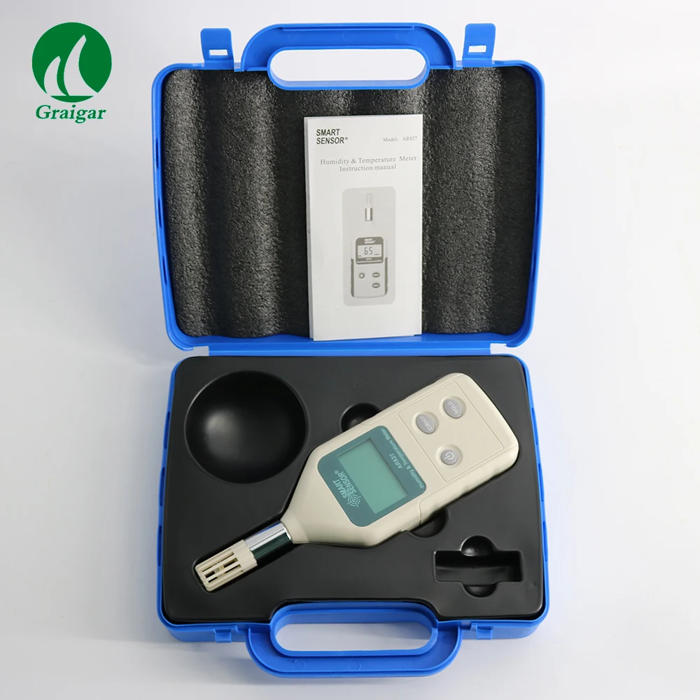 

Портативный цифровой измеритель влажности и температуры AR827 с умным датчиком