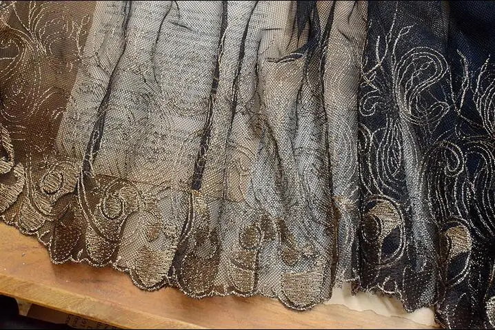 Кружевная отделка 2 метра Золотое кружево кружевная ткань с золотой каймой