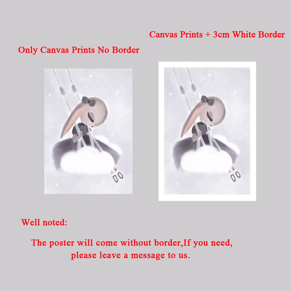 Скандинавский кролик искусственные принты скандинавский Картина на холсте