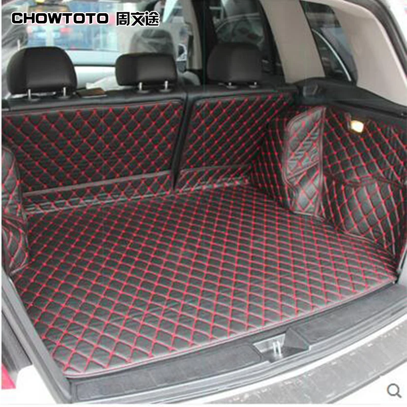 

CHOWTOTO Special Trunk Mats For Benz GLK 300 Waterproof Leather Carpets For MB GLK300 Lagguge Pad