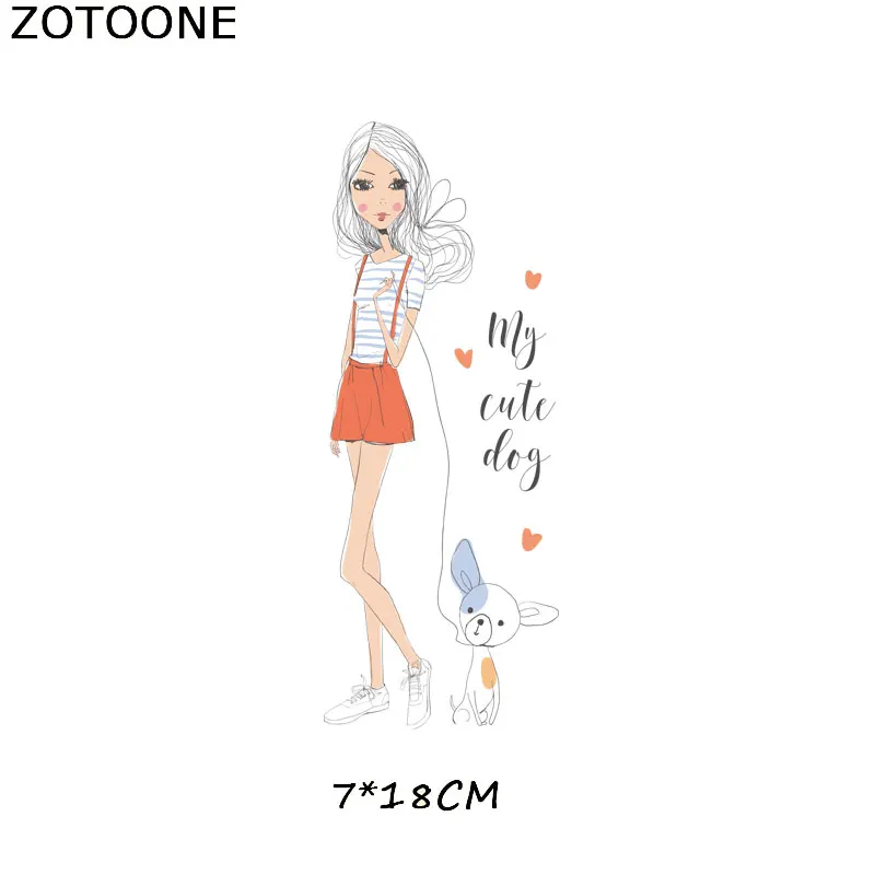 ZOTOONE, индивидуальная нашивка для девочек, для тела, железная передача, сделай сам, футболка, моющаяся, Аппликации, цветная, теплопередача для одежды