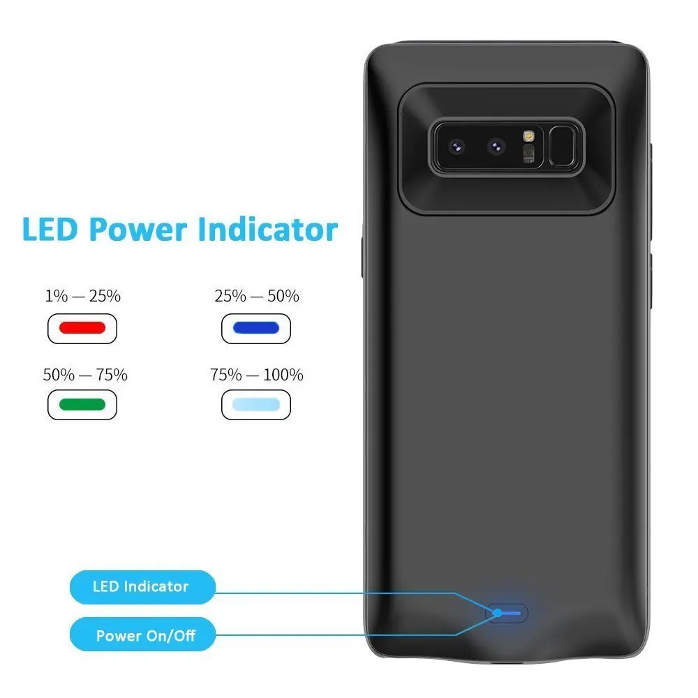 Чехол для зарядного устройства для samsung Galaxy Note 8, чехол для аккумулятора, внешний аккумулятор, чехол для зарядного устройства Note8, дополнительная зарядка