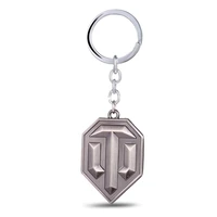 new fashion world of tank keychain metal game logo key chain llaveros chaveiro keyring wot key rings men gift for bf