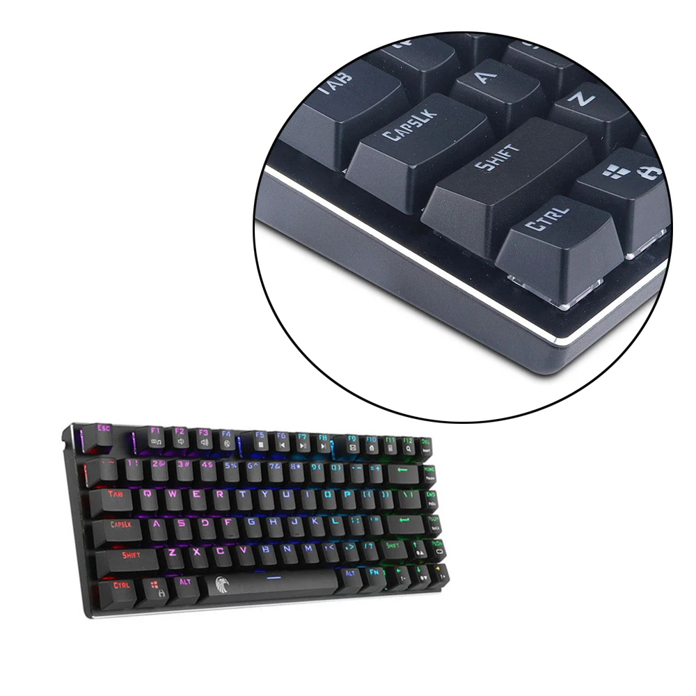Механическая Проводная клавиатура 81 ключ USB титановая пластина RGB подсветка игра