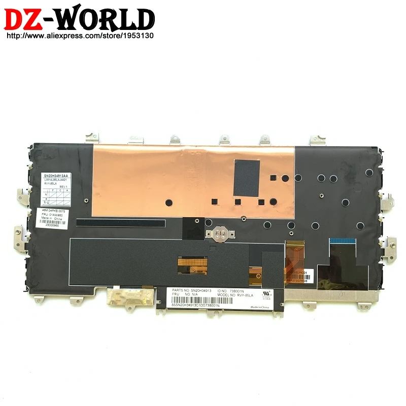 

New/Orig SPA LAS Latin American Spanish Backlit Keyboard for Thinkpad X1 Yoga 1st Teclado 01AW950 01AW935 SN20H34913