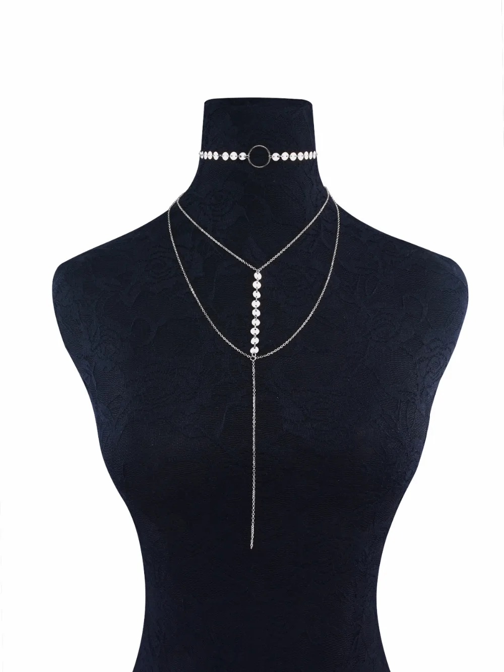 Металлическая цепочка с кисточками ожерелье кулоном женские ожерелья ювелирные