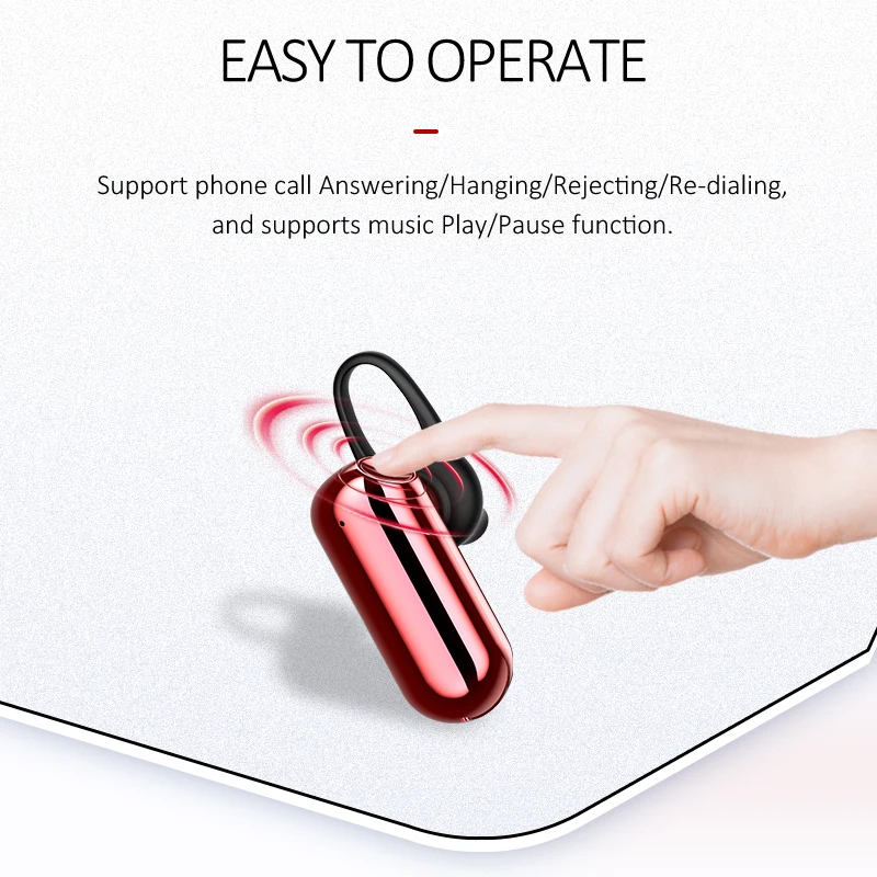 Беспроводные Bluetooth наушники для iPhone ультра легкие шумоподавление вкладыши с