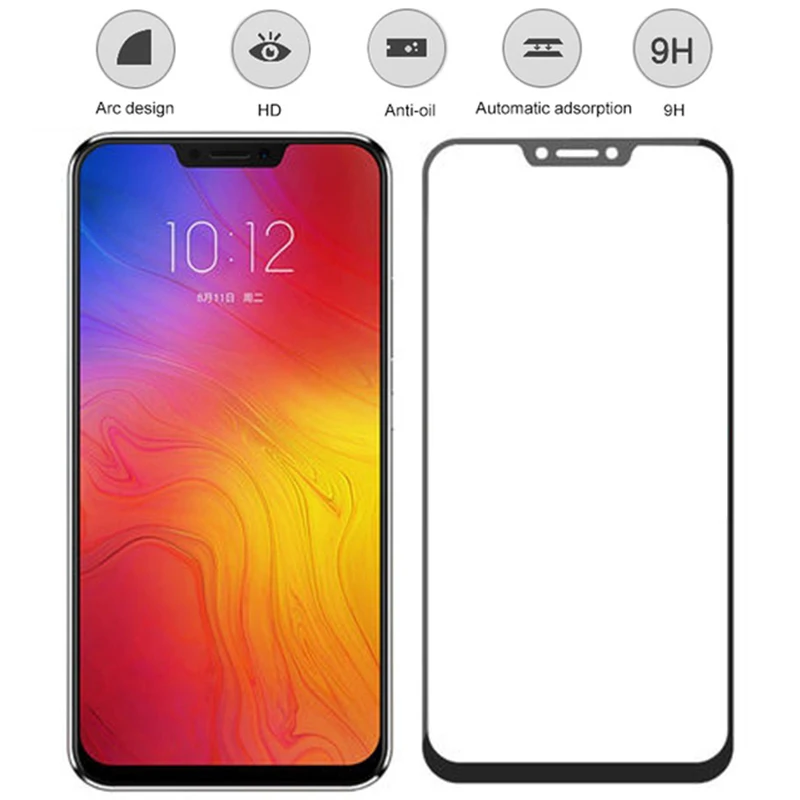 2 шт. 3D полное клеевое закаленное стекло для Lenovo Z5 покрытие экрана Защитная пленка