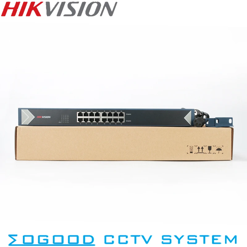 Оригинальный рандомный неуправляемый переключатель Hikvision с 16 портами 100/1000 Мбит/с