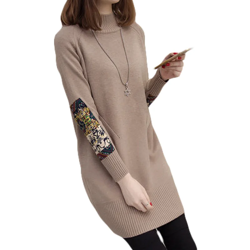 Женское трикотажное платье свитер повседневное свободное в Корейском стиле с