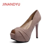 12cm ultra high heels platform nude european american fashion nightclubs female red bottom high heels with fish mouth sexy shoes