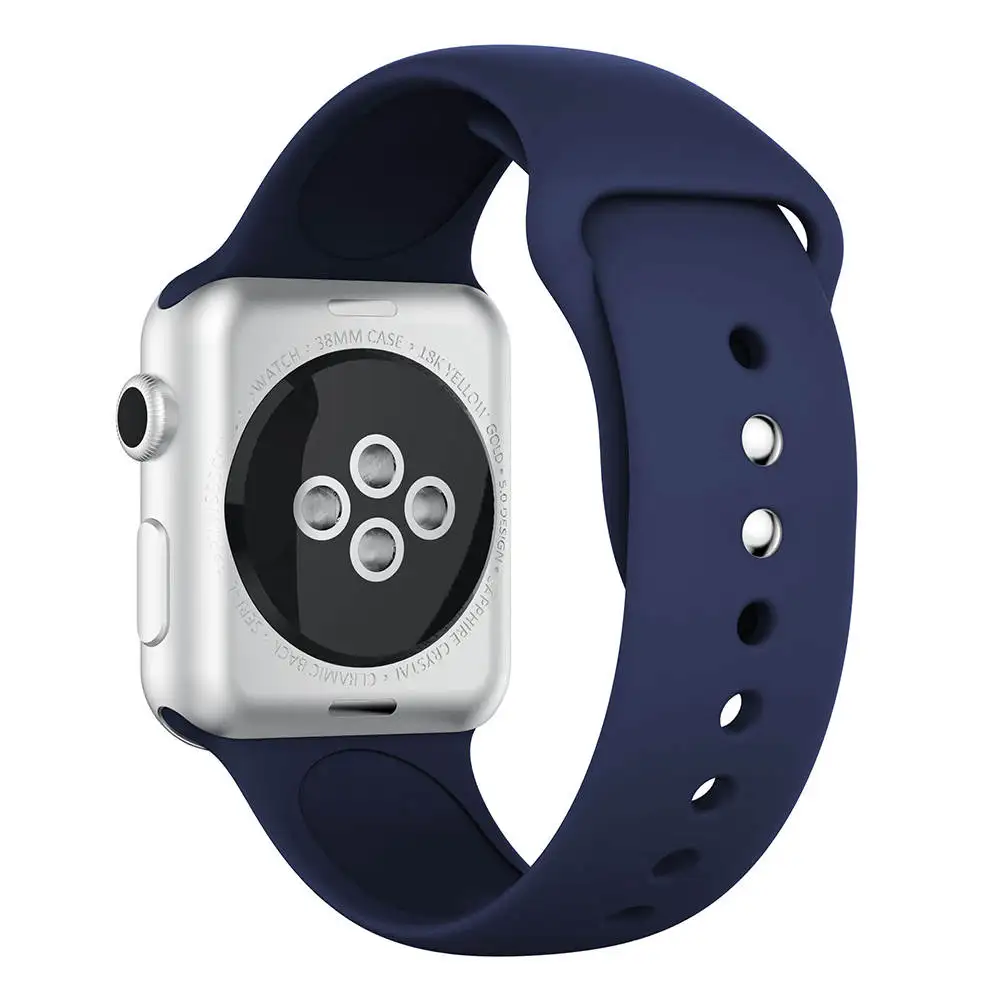 Спортивные силиконовые часы ремешок для apple watch серии Группа 1/2/3, 42 мм, 38 мм, ремешок для наручных часов iwatch, 4 40 мм 44 мм разноцветных резиновых полосок