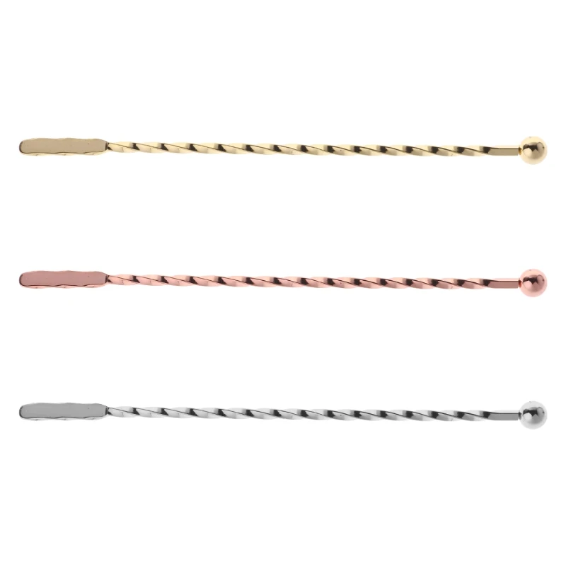 Палочка из нержавеющей стали с резьбой палочка для перемешивания кофе коктейлей