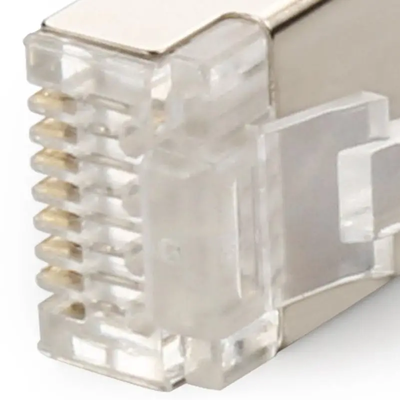 Экранированный RJ45 разъем CAT5E CAT6 обжимной Ethernet STP 8P8C модульные Кристальные головки